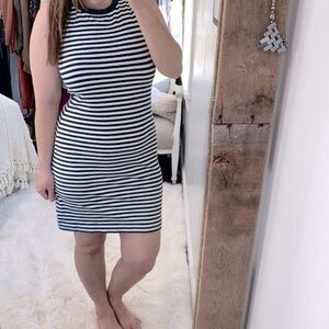 KATE Spade black & white striped dress size small
